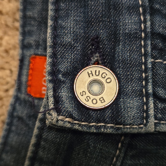 Vintage Hugo Boss Denim Mini Skirt Waist 30" Length 20 - Picture 3 of 7